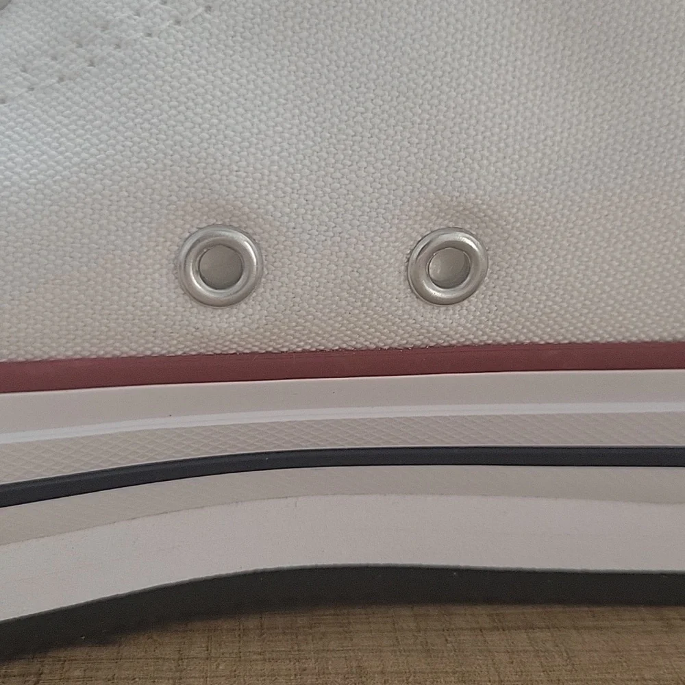 Converse White Sneakers with Blue Star Logo